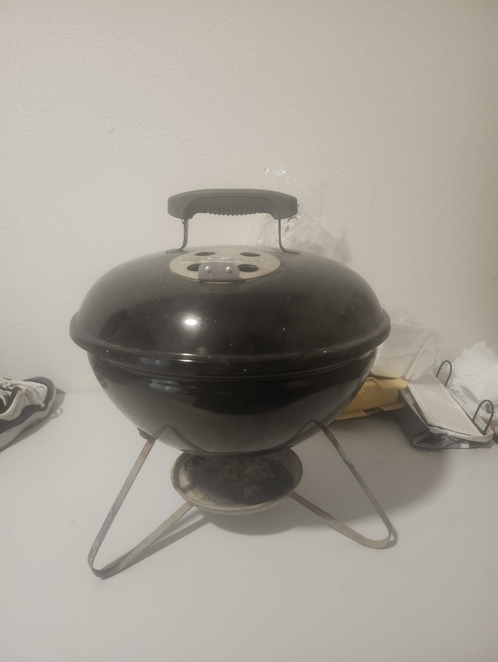 Weber Smokey Joe Charcoal Grill, 14" Portable Charcoal Grill, Black